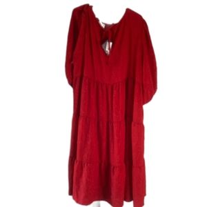Ava & VIV, womens, 3X, red, dress, NWT